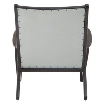 Formosa Grey Leather Bedroom Chair With Black Wooden Frame