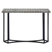 Algieba Sheesham Wooden Console Table With Metal Base