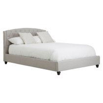 Flegetonte Fabric King Size Bed In Light Grey