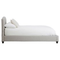 Flegetonte Fabric King Size Bed In Light Grey