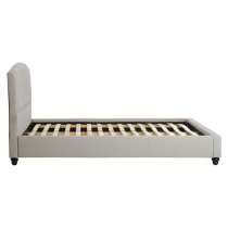 Flegetonte Fabric King Size Bed In Light Grey