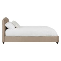 Flegetonte Velvet King Size Bed In Mink