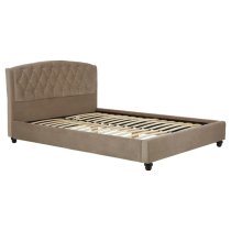 Flegetonte Velvet King Size Bed In Mink