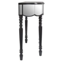 Tiffani Mirrored Glass Console Table In Silver And Black