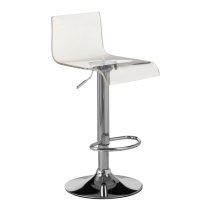 Baino Clear Acrylic Bar Chairs With Chrome Base In A Pair