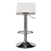 Baino Clear Acrylic Bar Chairs With Chrome Base In A Pair