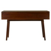 Beemim Wooden Console Table With 2 Drawers In Natural And Brown