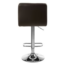 Baino Black Faux Leather Bar Chairs With Chrome Base In A Pair