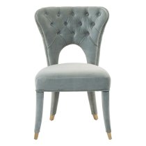 Vigap Upholstered Velvet Bedroom Chair In Blue