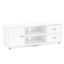 Coven High Gloss TV Stand With 1 Door In White