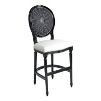 Spiders Web Georgian Short Bar Stool In Black