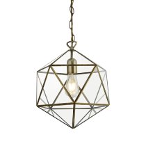 Kinetic 1 Light Terrarium Prism Pendant Ceiling Light