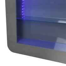 Fiesta High Gloss Bar Table Unit In Grey With LED Lighting