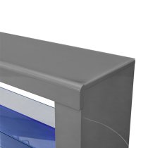 Fiesta High Gloss Bar Table Unit In Grey With LED Lighting