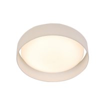 Canopus 1 Light LED Flush Ceiling Light In White Shade