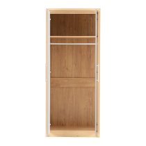 Samaira Wardrobe In Grey High Gloss With 2 Doors