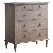 Mestiza Wooden Chest Of 5 Drawers In Natural