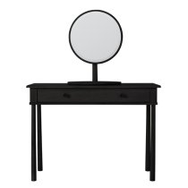 Burbank Wooden Dressing Table With 2 Drawers In Black