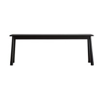 Burbank Oak Wood Dining Bench In Black