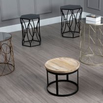 Avanto Metal Set Of 2 Side Tables In Black