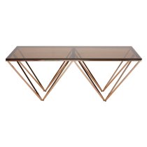 Alluras Coffee Table With Champagne Metal Legs