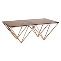 Alluras Coffee Table With Champagne Metal Legs