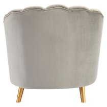 Lusitania Upholstered Velvet Bedroom Chair In Grey