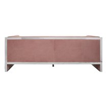 Sceptrum Velvet 3 Seater Sofa With Steel Frame In Pink