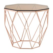 Alluras End Table With Rose Gold Base