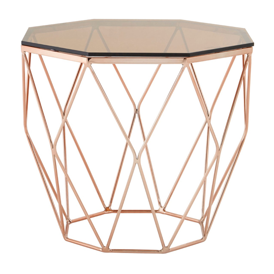 Alluras End Table With Rose Gold Base