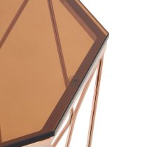 Alluras End Table With Rose Gold Base