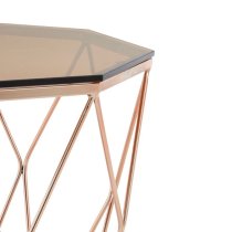 Alluras End Table With Rose Gold Base