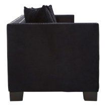 Pipirima Upholstered Velvet 3 Seater Sofa In Black