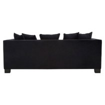 Pipirima Upholstered Velvet 3 Seater Sofa In Black