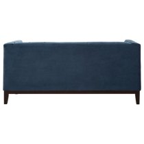 Okab Upholstered Velvet 2 Seater Sofa In Midnight Blue