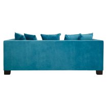 Pipirima Upholstered Velvet 3 Seater Sofa In Cyan Blue