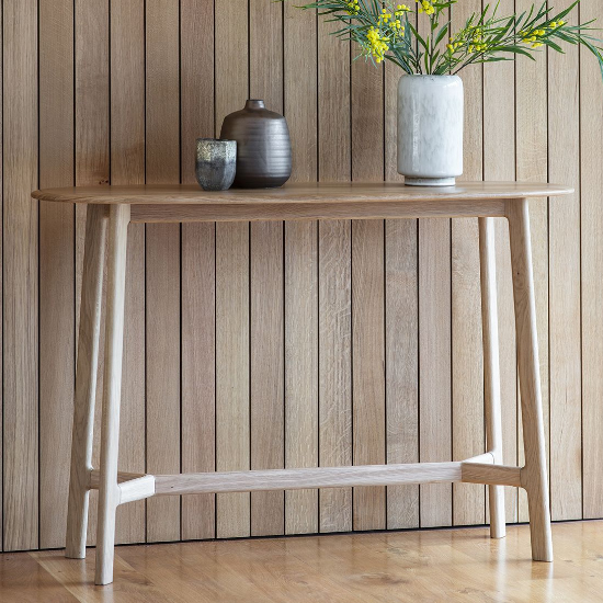 Madrina Wooden Console Table In Oak