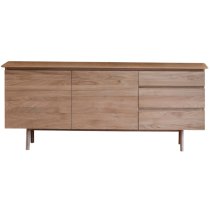 Madrina Wooden Sideboard With 2 Doors And 3 Drawers In Oak