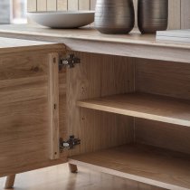 Madrina Wooden Sideboard With 2 Doors And 3 Drawers In Oak