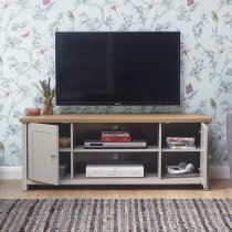 Loftus Wooden Large TV Unit In Grey