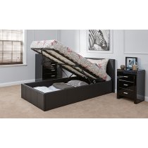 Eltham End Lift Ottoman Single Bed In Black