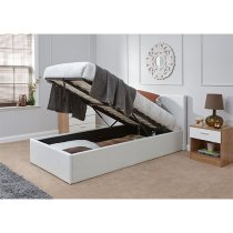 Eltham End Lift Ottoman Single Bed In White