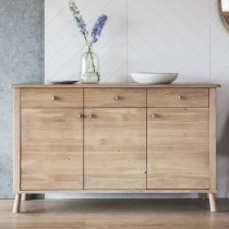 Burbank Wooden Sideboard With 3 Doors 3 Drawers In Oak