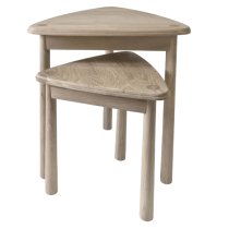 Burbank Oak Wood Nest Of 2 Tables In Oak