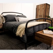 Holston Metal King Size Bed In Black