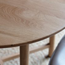 Kinghamia Round Wooden Dining Table In Oak