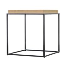 Fardon Wooden Square Side Table In Grey