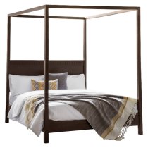 Bahia Wooden King Size Bed In Brown