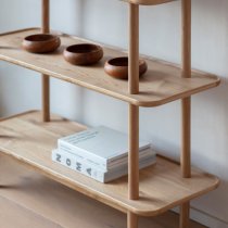 Kinghamia Wooden Open Display Unit With Shelves In Oak