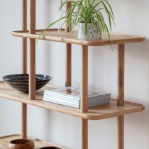 Kinghamia Wooden Open Display Unit With Shelves In Oak